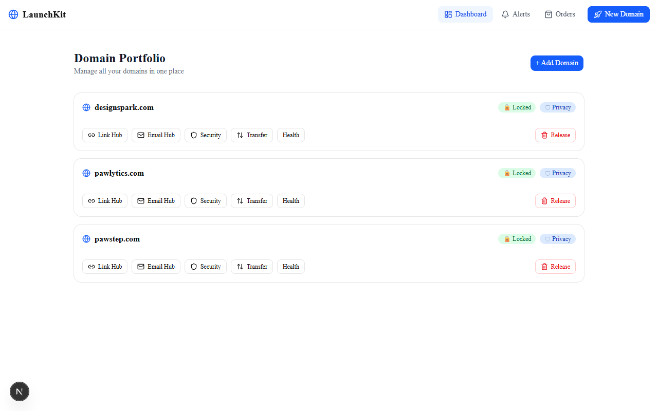 Portfolio dashboard