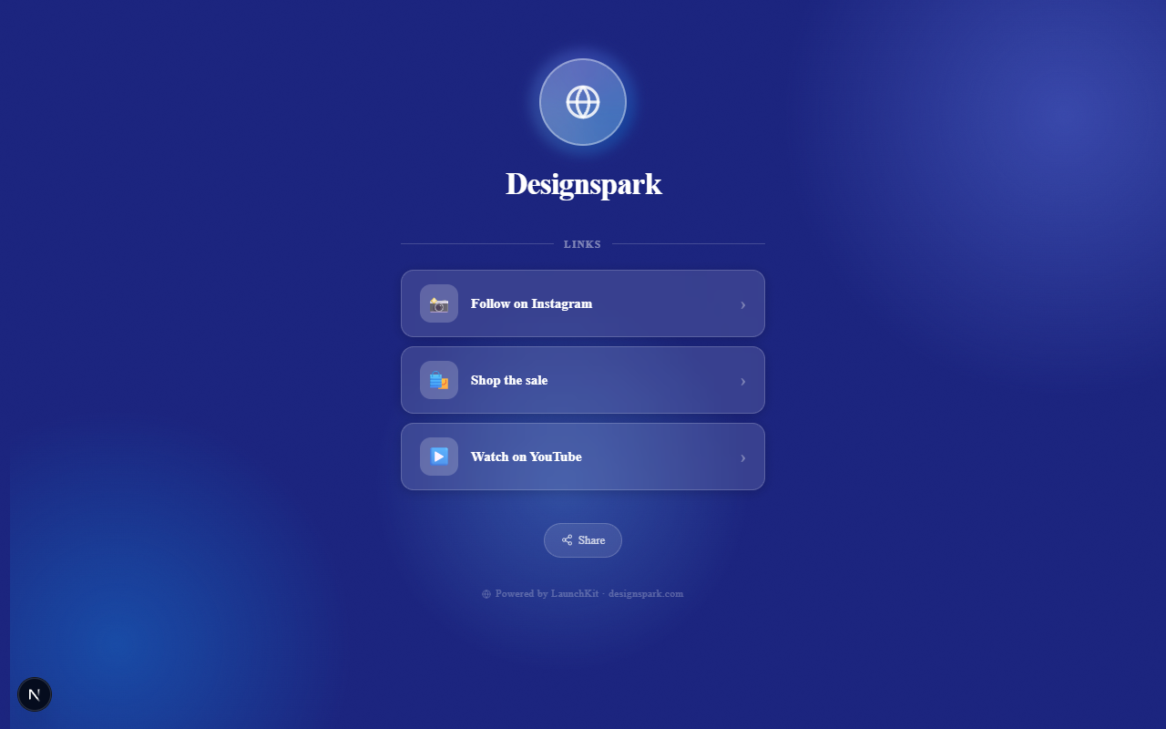Live brand page
